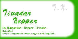 tivadar nepper business card
